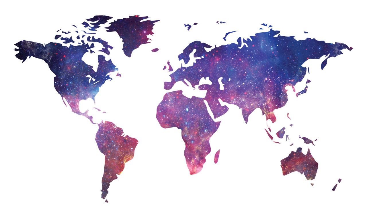 mapa mundi color violeta